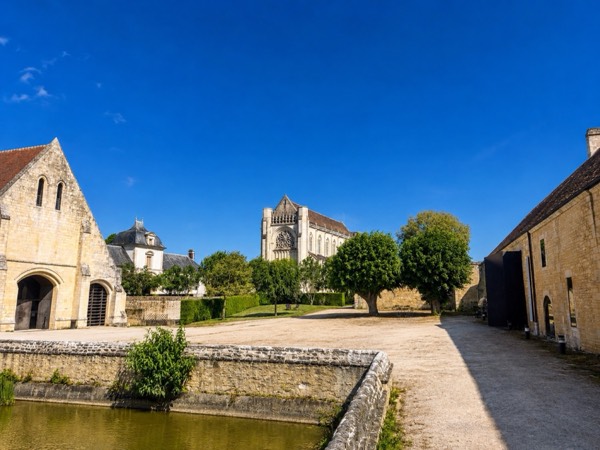 The courtyard of Abbaye d'Ardenne near Caen