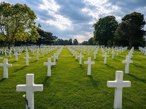 The Normandy American Cemetery at Colleville-sur-Mer