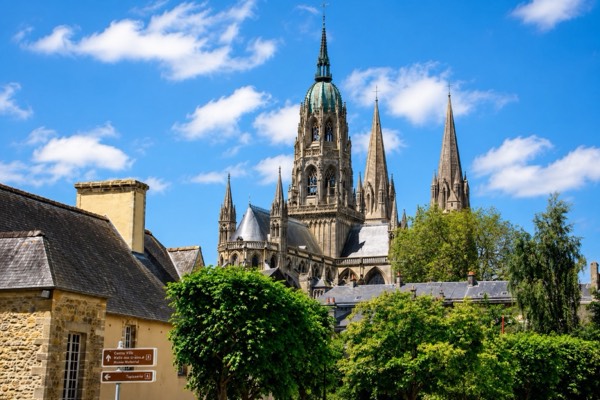 Bayeux Cathedral rising above the historic town