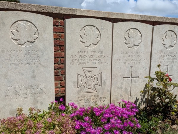 A commemorative ceremony at a Somme war cemetery